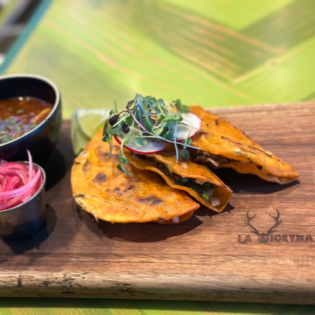 Birria dipping tacos.